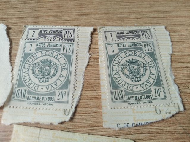 Lote 9 Sellos Diputación Foral de Álava. Locales