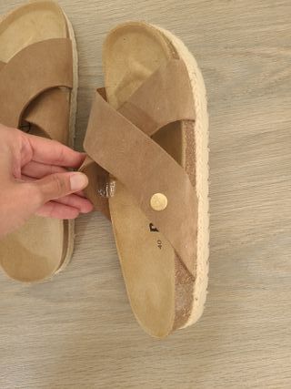 BAYTON Sandalias Beige/Marrón Talla 40 - Nuevas