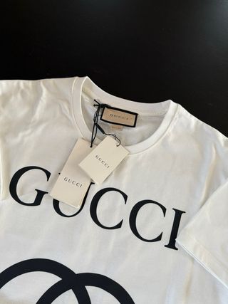 T-shirt Gucci bianca con logo