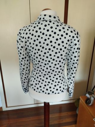 Chaqueta Esmoki Lunares Blanco y azul