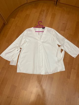 Blusa Massimo Dutti Blanca