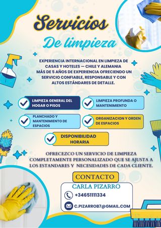 Ofrezco servicio de Limpieza a domicilio