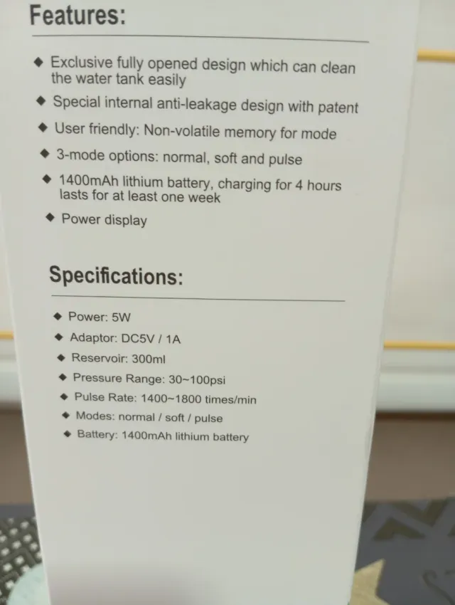 Irrigador Oral iTeknic Azul y Blanco