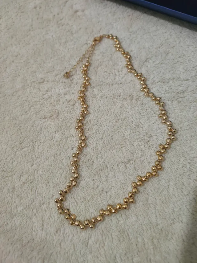 Conjunto Swarovski - Collar y Anillo Dorado