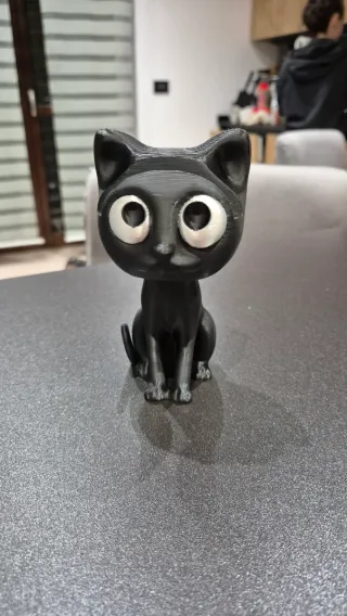 Porta occhiali a forma di gatto nero