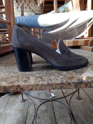 Scarpe Festa grigie scamosciate indossate solo 2 v