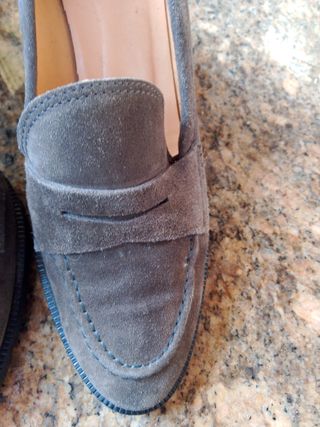 Scarpe Festa grigie scamosciate indossate solo 2 v