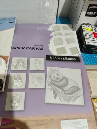 4 Set 8 Lienzos Plegables Papel Canvas