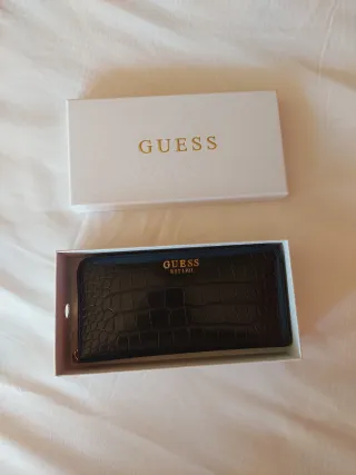 Cartera Guess Negra Cocodrilo
