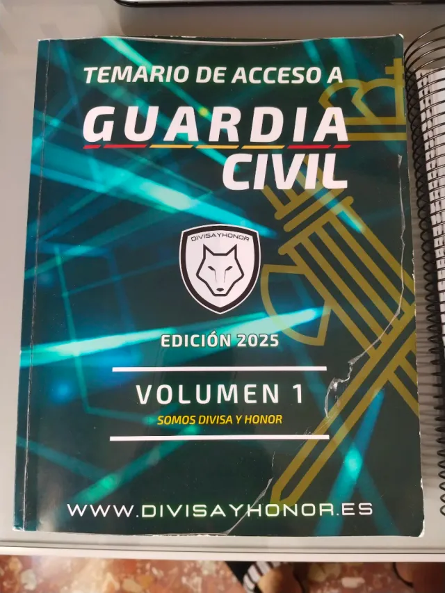 Temario guardia civil 2025 Divisa y honor
