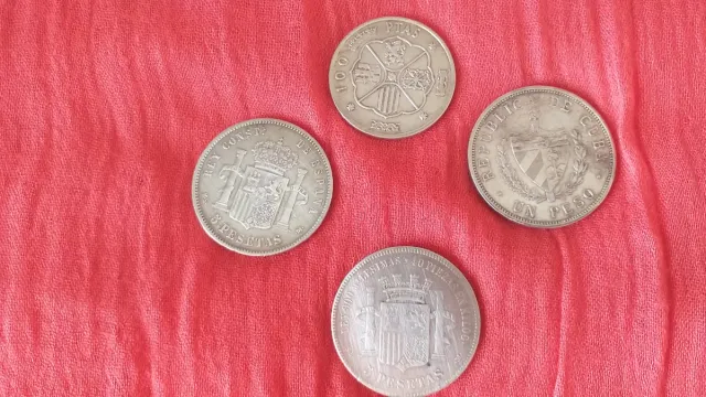 4 Monedas Antiguas de Plata España