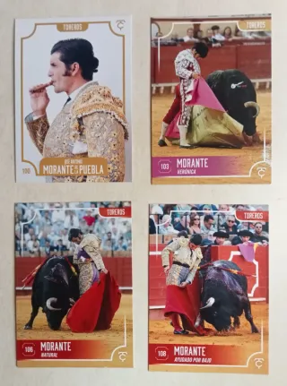 Colección 4 Taurocromos Morante de la Puebla