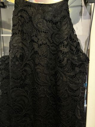 Vestido negro encaje fiesta talla S