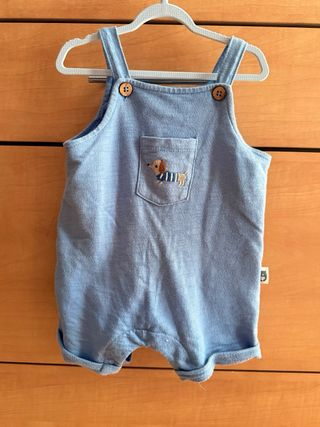Conjunto bebé: Peto y body cuadros