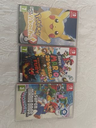 Nintendo Switch + Funda Pokémon + 3 Juegos