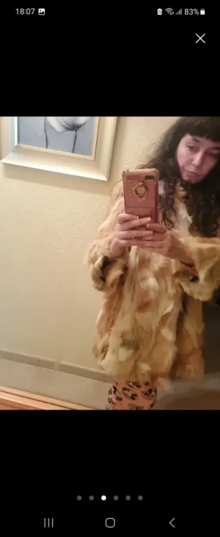 Abrigo de pelo de zorro