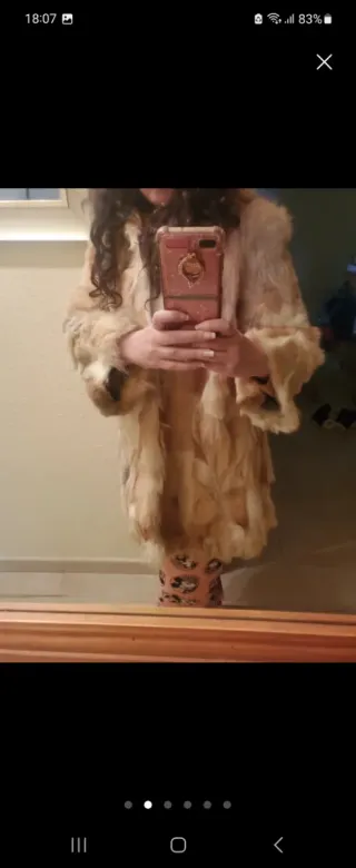 Abrigo de pelo de zorro