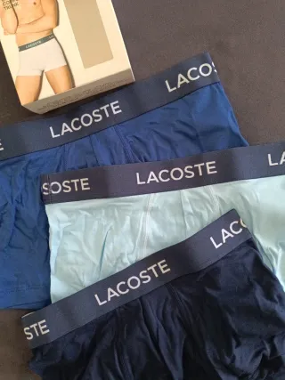 Pack 3 Calzoncillos Boxers Lacoste Talla S