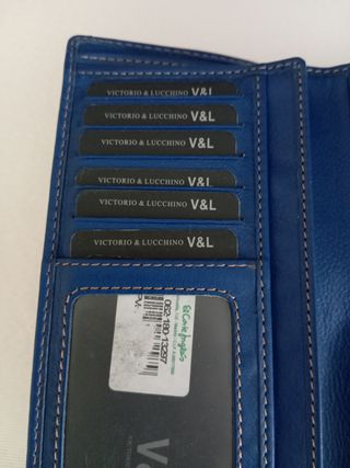 Cartera V&L Azul y Naranja