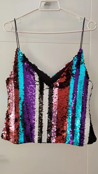 Top lentejuelas Easy Wear multicolor