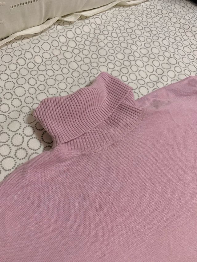 Jersey cuello alto de punto fino