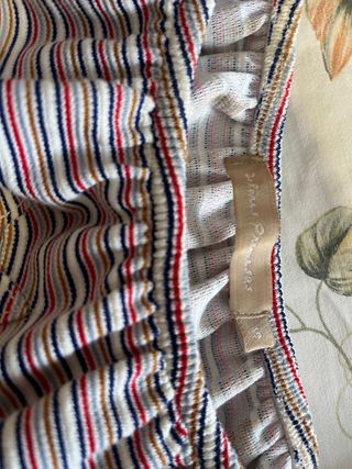 Camisa de rayas manga corta palabra de honor