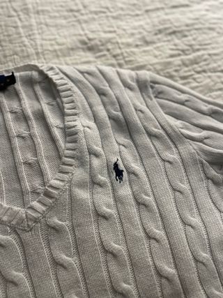 Jersey Polo Ralph Lauren V-Neck Cable Knit M