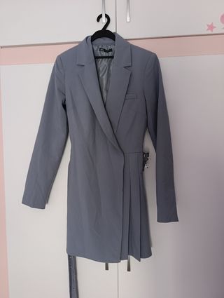 Vestido blazer gris Zara