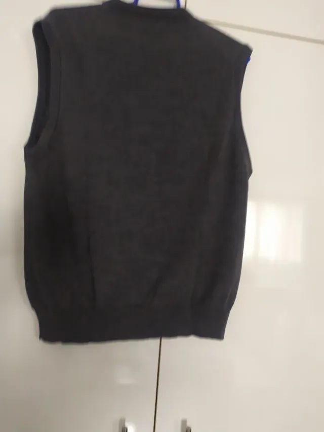 Chaleco punto hombre talla 50 gris oscuro