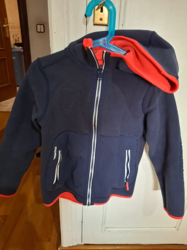 Forro polar niña azul y rojo