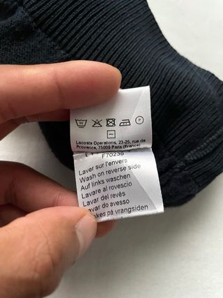 Jersey Lacoste Cuello Redondo de Punto Negro XXXL