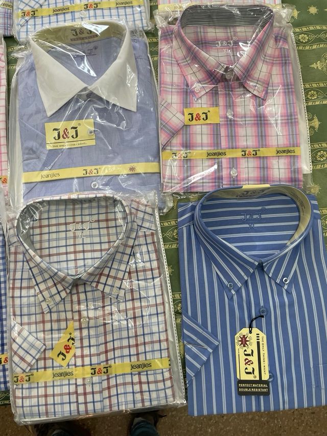Camisas J&J Hombre XL Azul/Rosa