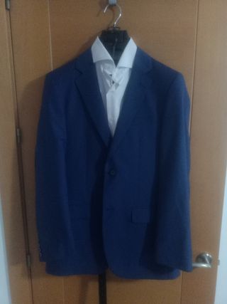 Traje de chaqueta azul hombre