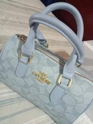Borsa Coach bauletto azzurra nuova