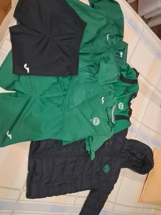 Equipación Pabellón CF Joma Verde/Negra