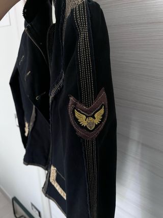 Giacca Atelier Nera Dettagli Oro Collezione