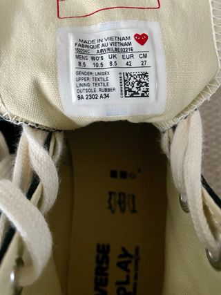 Converse Play Comme des Garçons negras