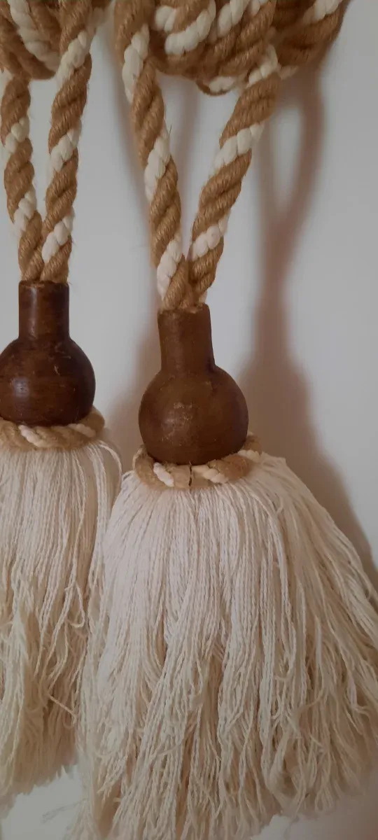 Alzapaños de cuerda y borlon