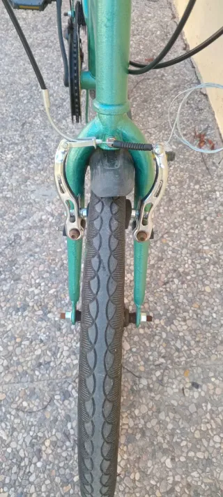 Bicicleta plegable 20 color verde