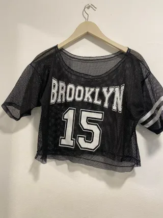 Camiseta corta Brooklyn Mesh Negra Talla Única