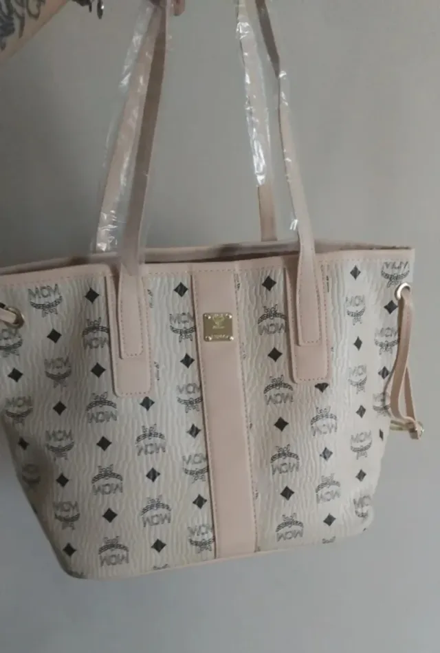 Borsa MCM Beige e Oro