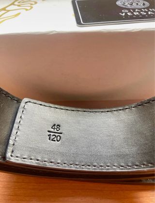 Cinturón Versace Medusa Negro y Plateado