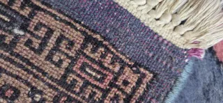 Alfombra oriental hecha a mano 93x63cm