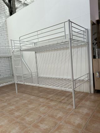 Litera 90x190 Metalica Blanca - Cama doble