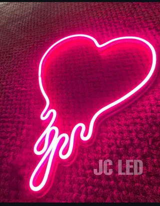 Neon LED Cuore Rosa