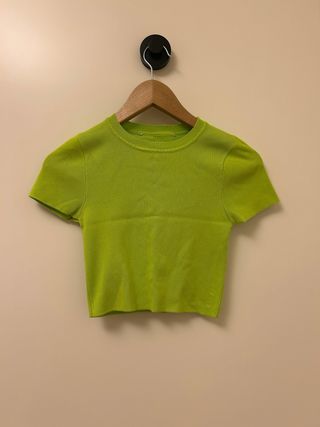 Crop top verde Zara