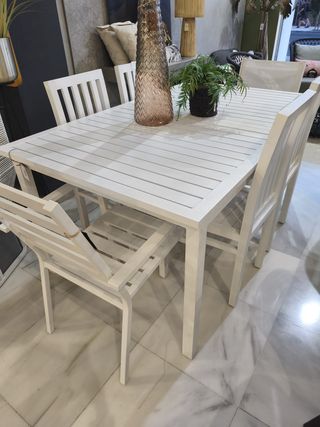 Mesa extensible madera blanca