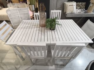 Mesa extensible madera blanca