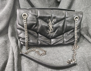Bolso YSL Negro Piel Acolchado Cadena