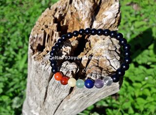 Pulsera Artesanal Obsidiana 7 Chakras